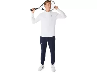 MATCH TOP MET LANGE MOUWEN EN HALVE RITSSLUITING