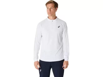 MATCH TOP MET LANGE MOUWEN EN HALVE RITSSLUITING