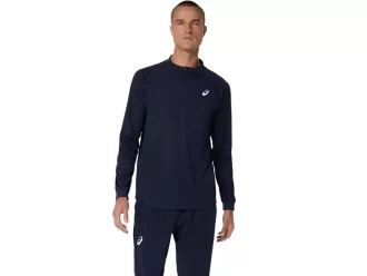 MATCH TOP MET LANGE MOUWEN EN HALVE RITSSLUITING